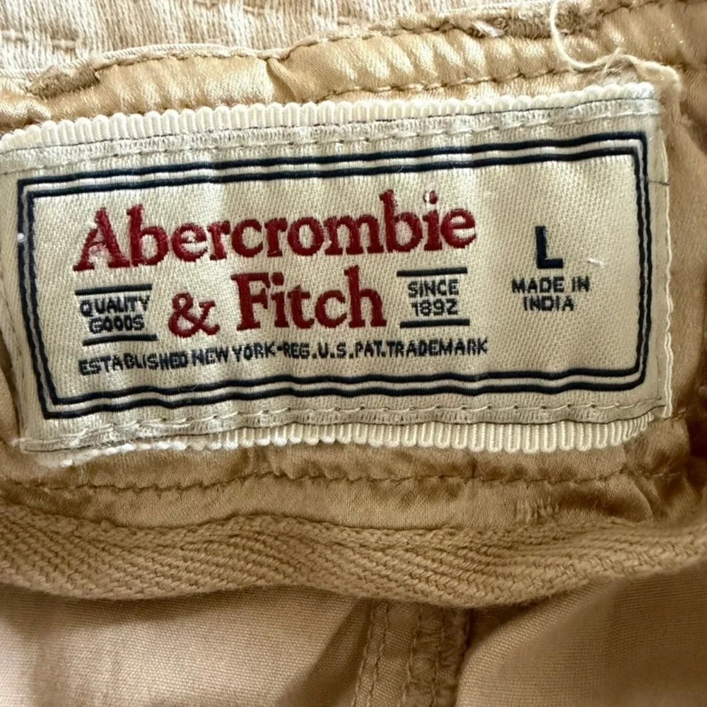 Abercrombie Fitch Cargo Pants Women L Tan Patchwork Corduroy Utility Belted - Picture 11 of 16